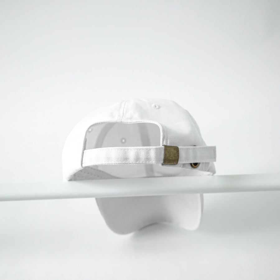 White Wide Logo Baseball Cap