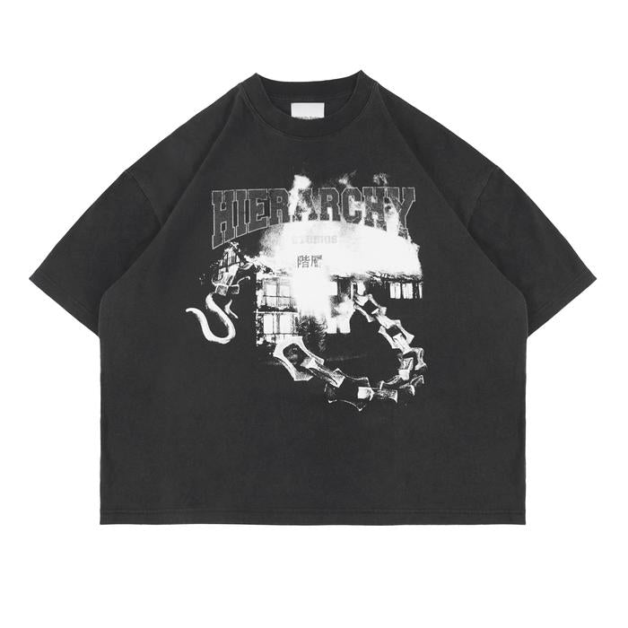 Washed Black Unchained Boxy Oversized T-Shirt