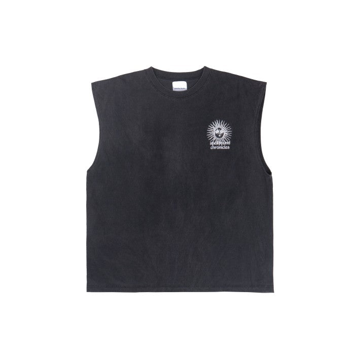 Washed Black Deity Oversized Sleeveless