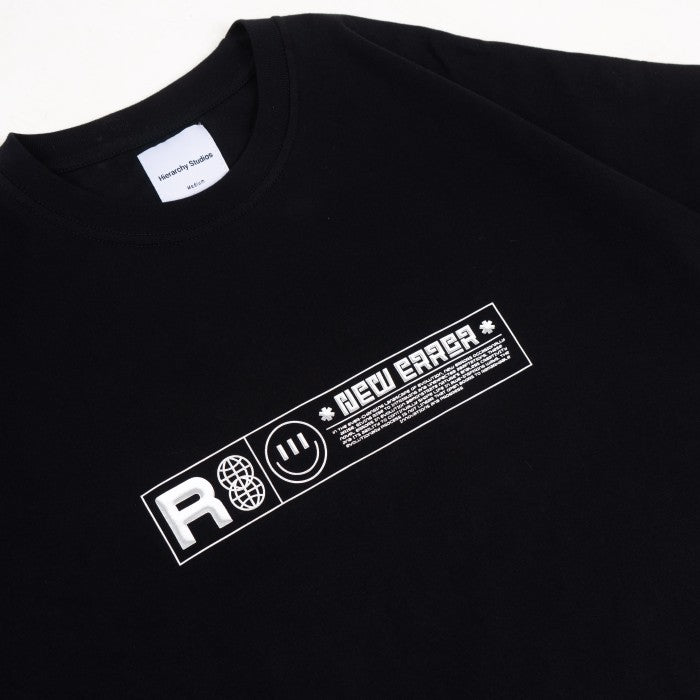 Black Spacetron Wide Oversized T-Shirt