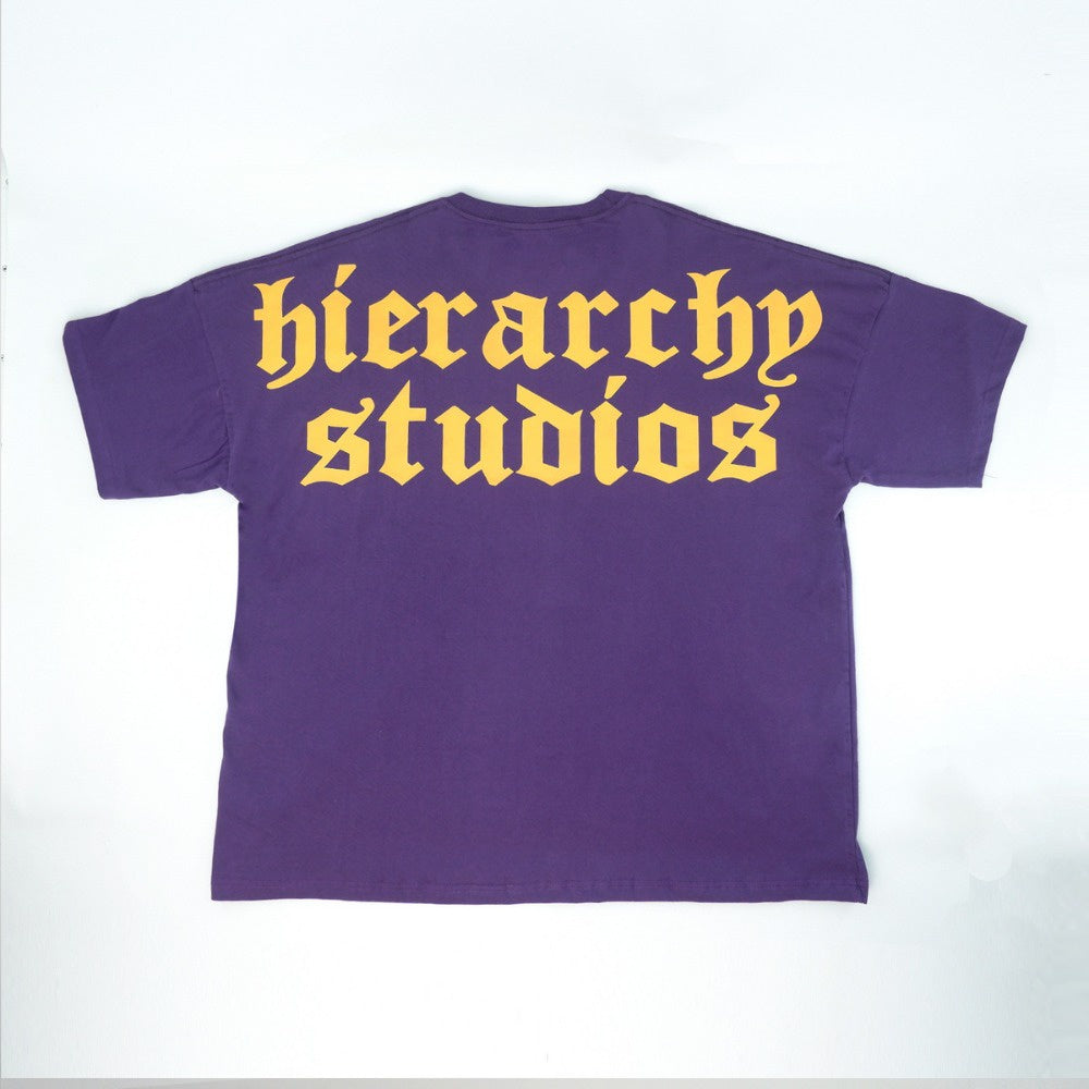 Purple Wide Logo Oversized T-Shirt