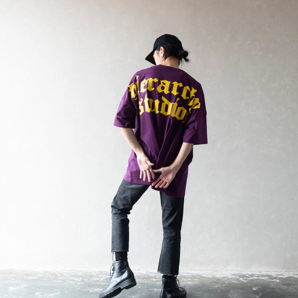 Purple Wide Logo Oversized T-Shirt