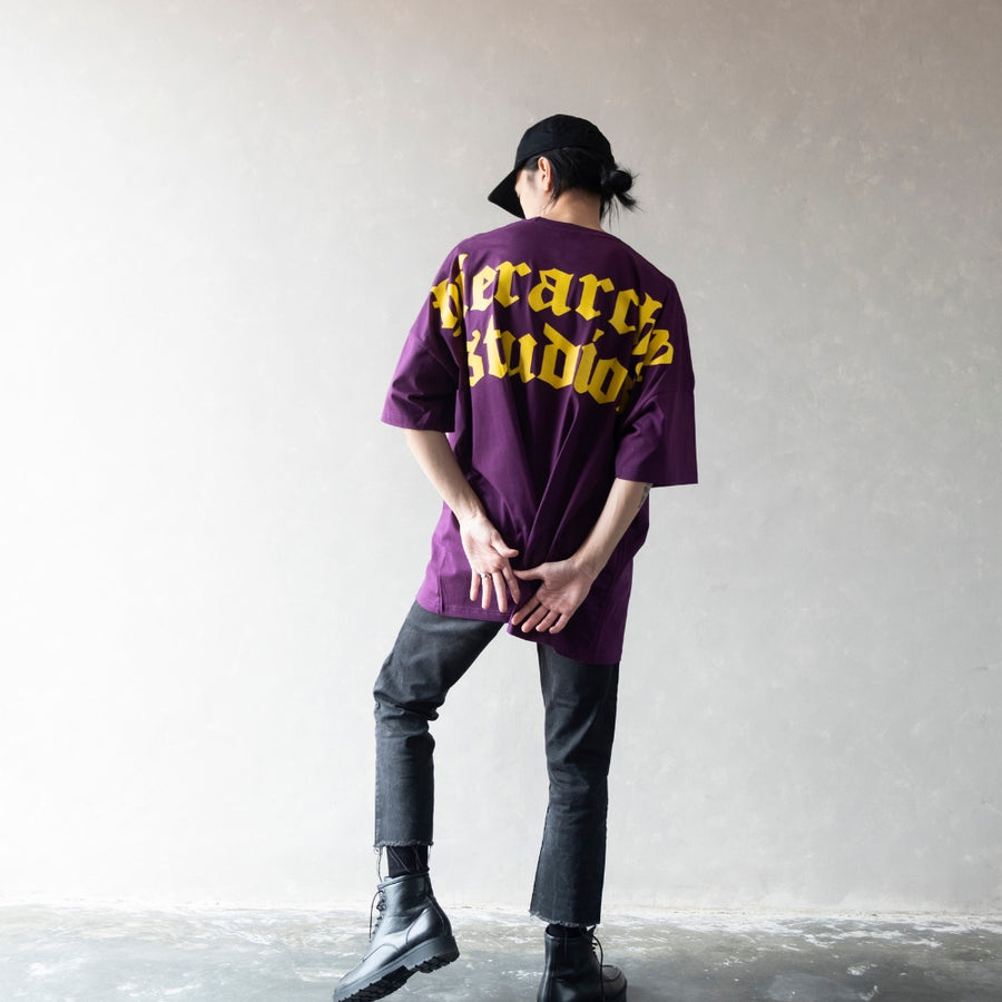 Purple Wide Logo Oversized T-Shirt