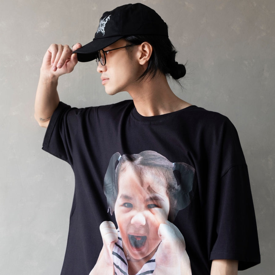 Child Oversized Tee Black