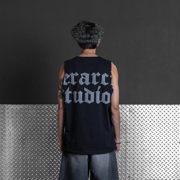Black Basic Wide Oversized Sleeveless
