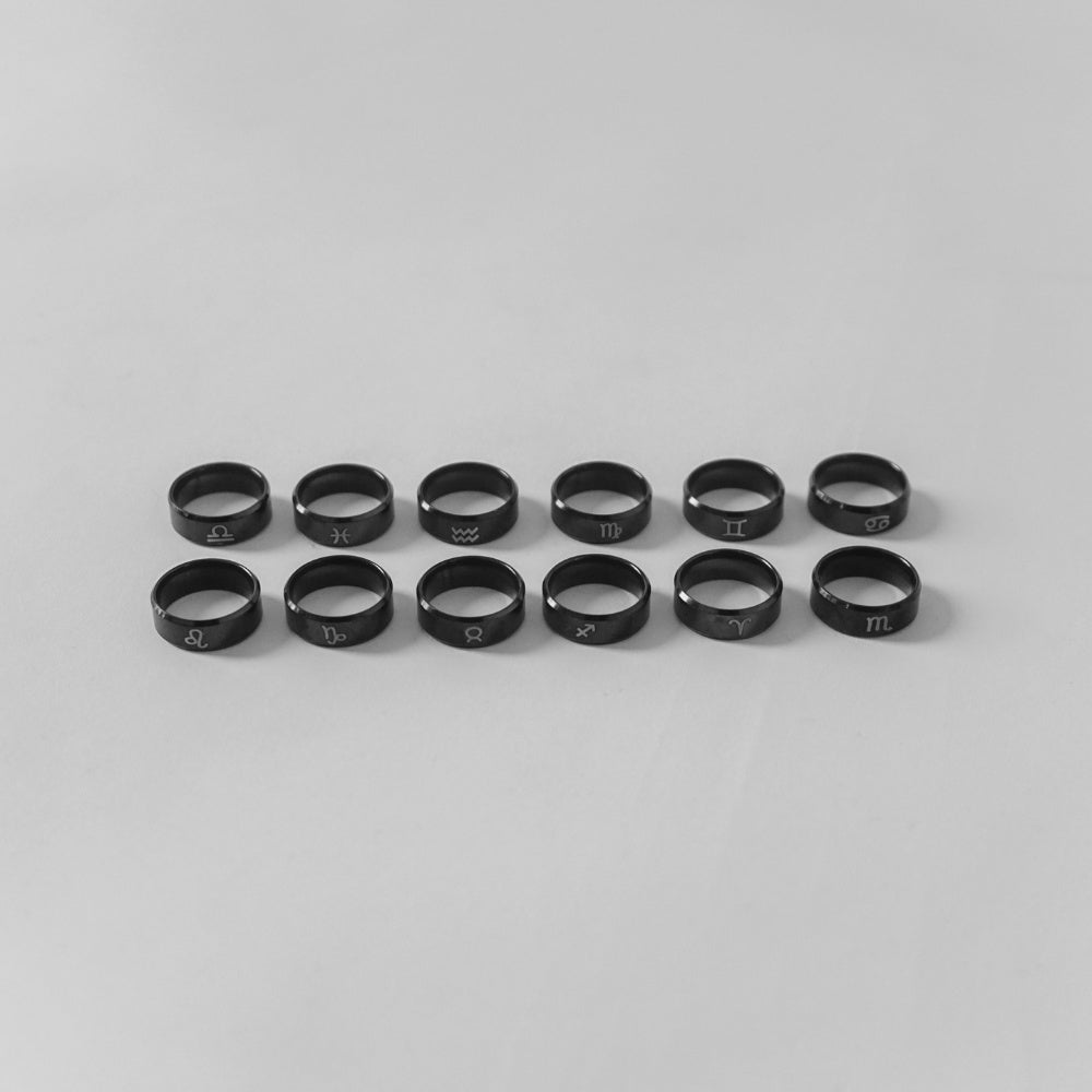 Black Zodiac Ring