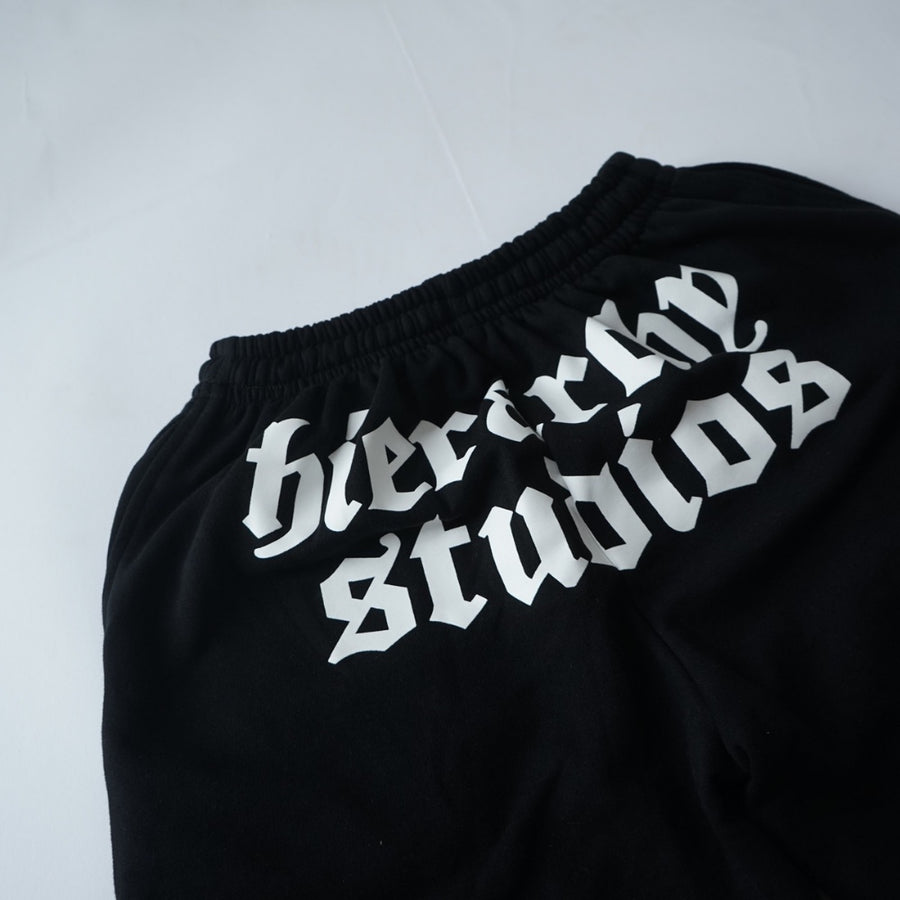 Black Wide Logo Shortpants