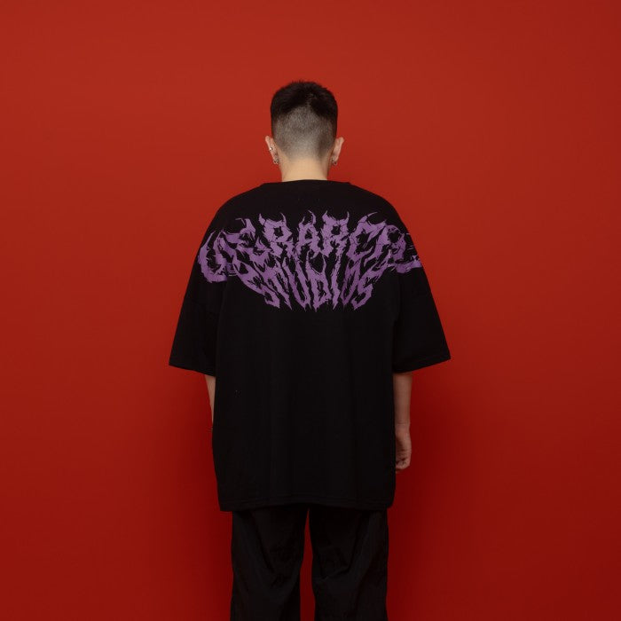 Black Toxic Wide Oversized T-Shirt