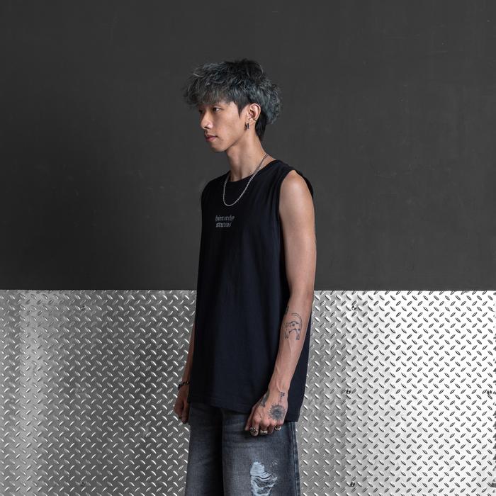 Black Basic Wide Oversized Sleeveless