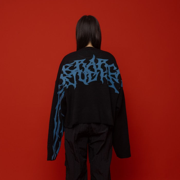 Black Vine Wide Oversized Knit Sweater