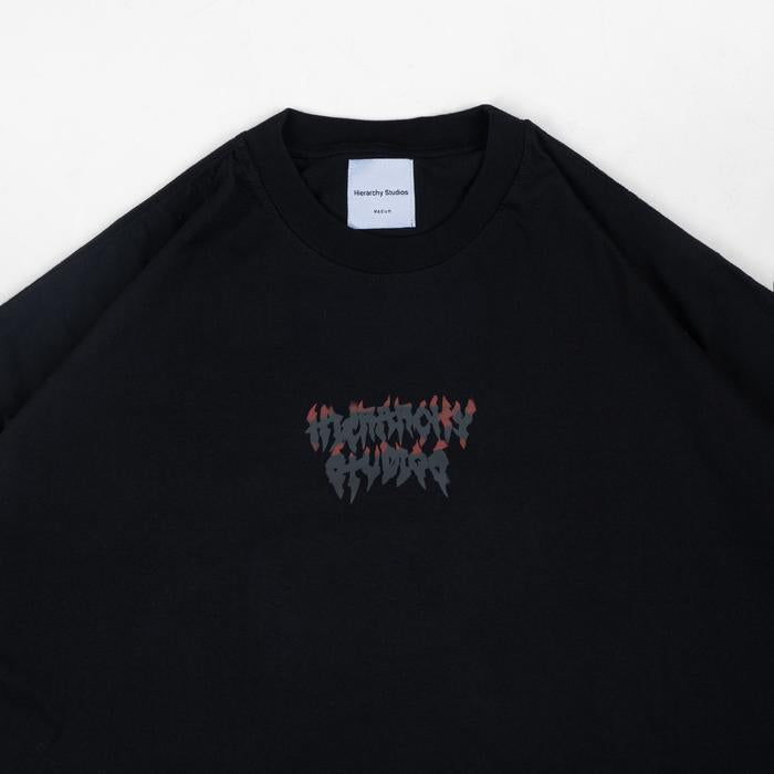 Black Burnout Wide Oversized T-Shirt