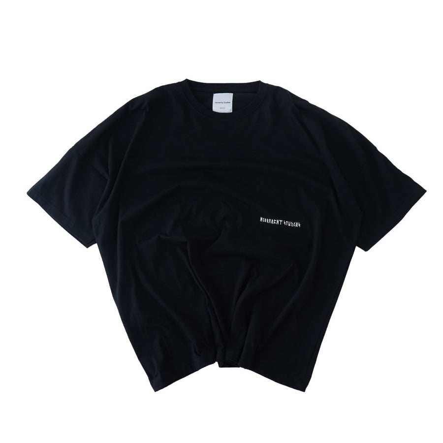 Runic Wide Logo Oversized T-Shirt Black