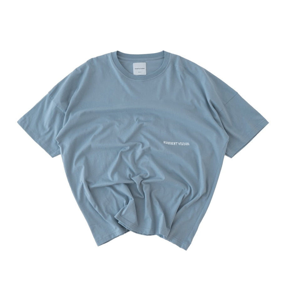 Runic Wide Logo Oversized T-Shirt Dusty Blue