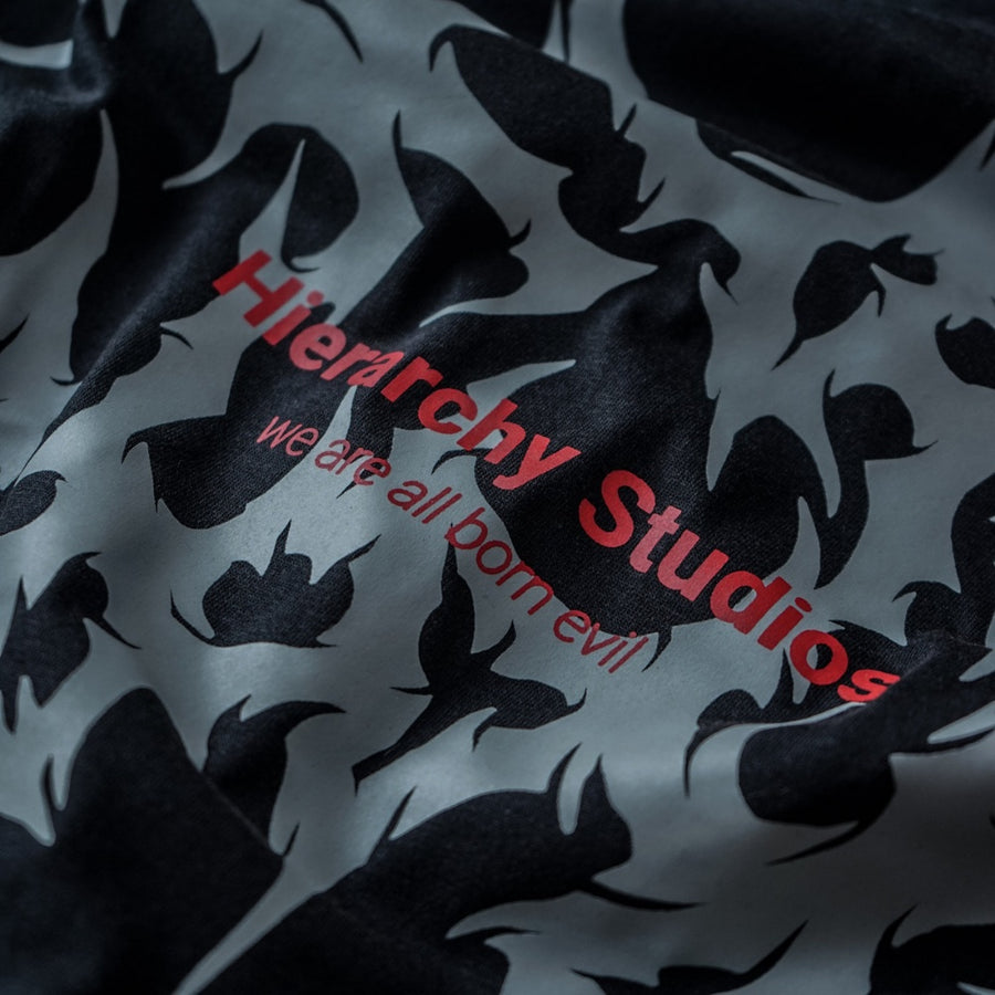 Wide Evil Logo Black Oversized T-Shirt