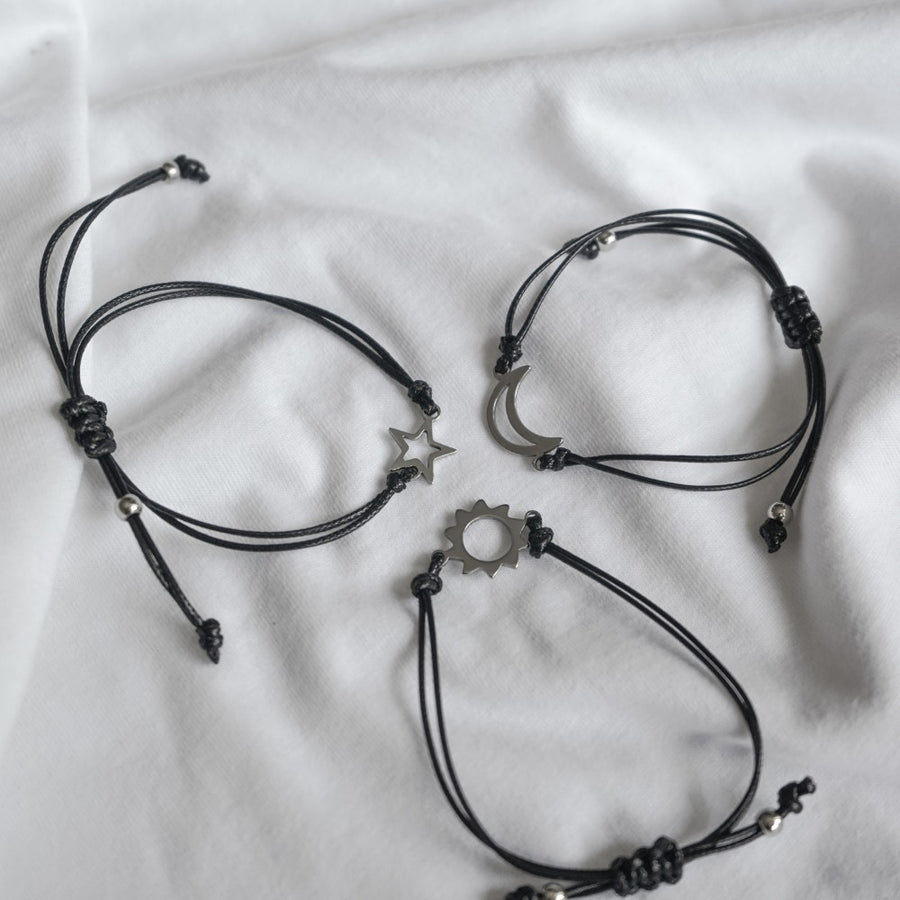 Sun Moon Star Rope Bracelet