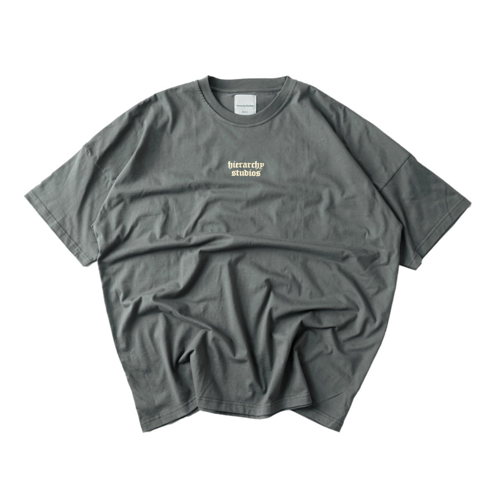 Stone Grey Wide Logo Oversized T-Shirt