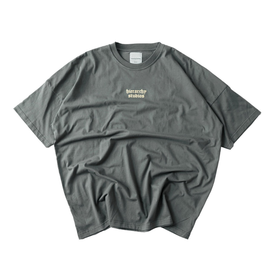 Stone Grey Wide Logo Oversized T-Shirt