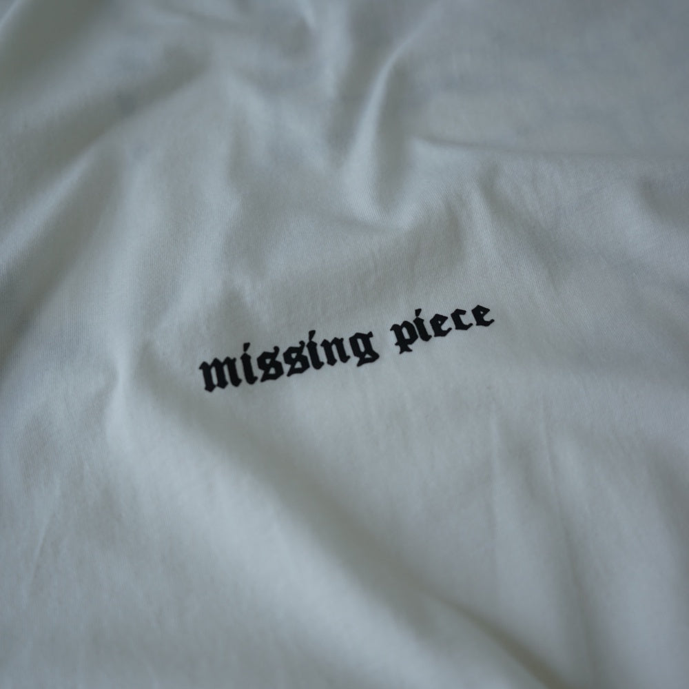 Decayed Missing Piece White Oversized T-Shirt