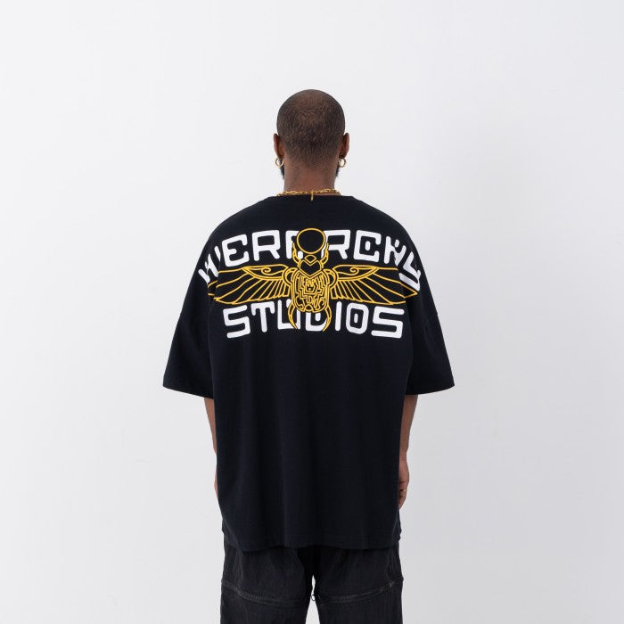 Black Scarab Wide Oversized T-Shirt