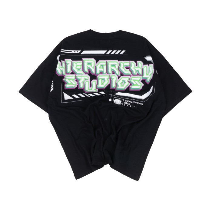 Black Spacetron Wide Oversized T-Shirt