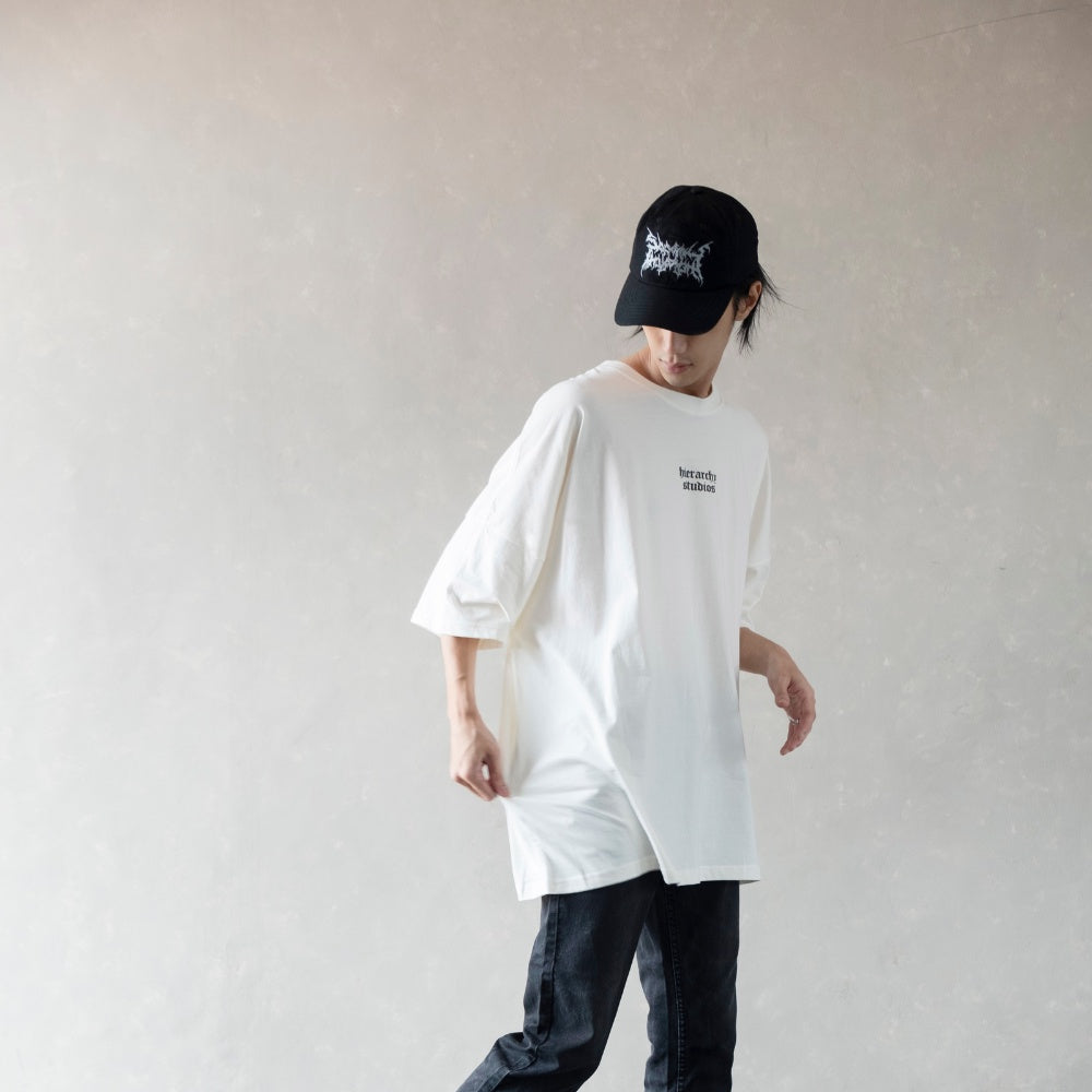 White Wide Logo Oversized T-shirt