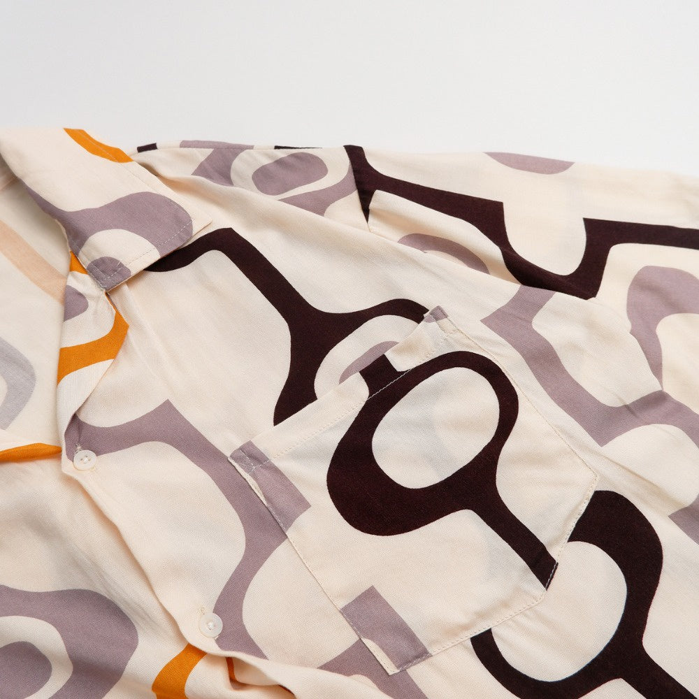 Ivory Abstract Oversized Shirt