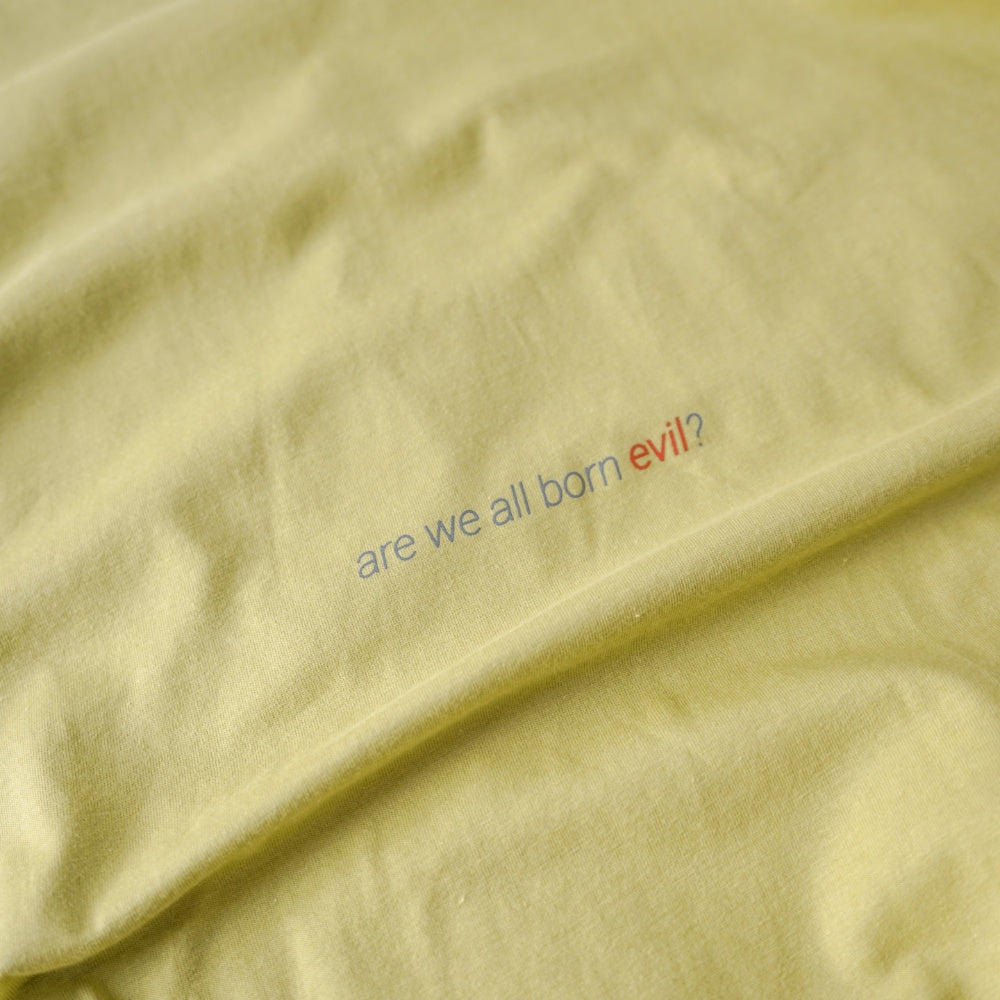 Wide Evil Logo Lemon Green Oversized T-Shirt