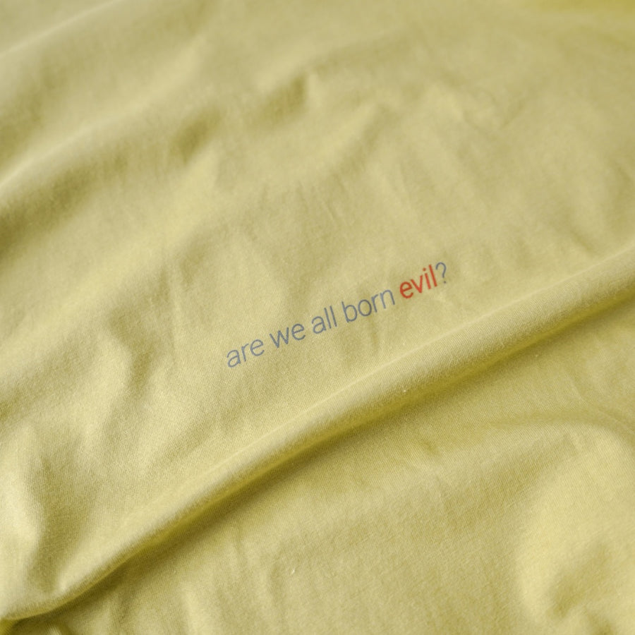 Wide Evil Logo Lemon Green Oversized T-Shirt