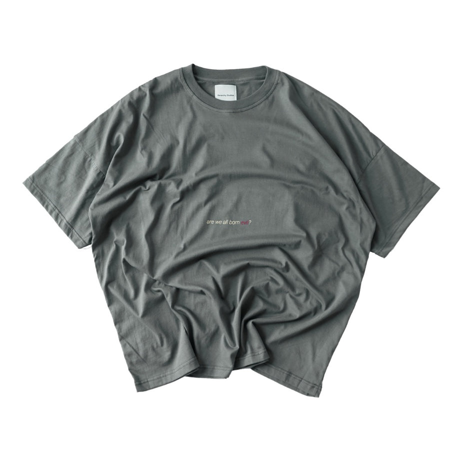 Wide Evil Logo Stone Grey Oversized T-Shirt