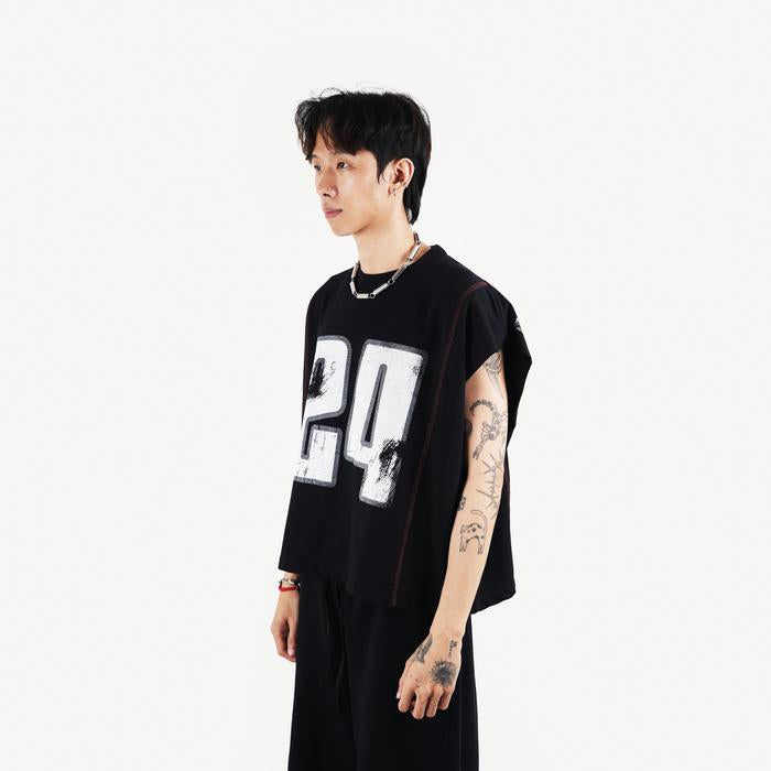 Black Triumph Oversized Sleeveless