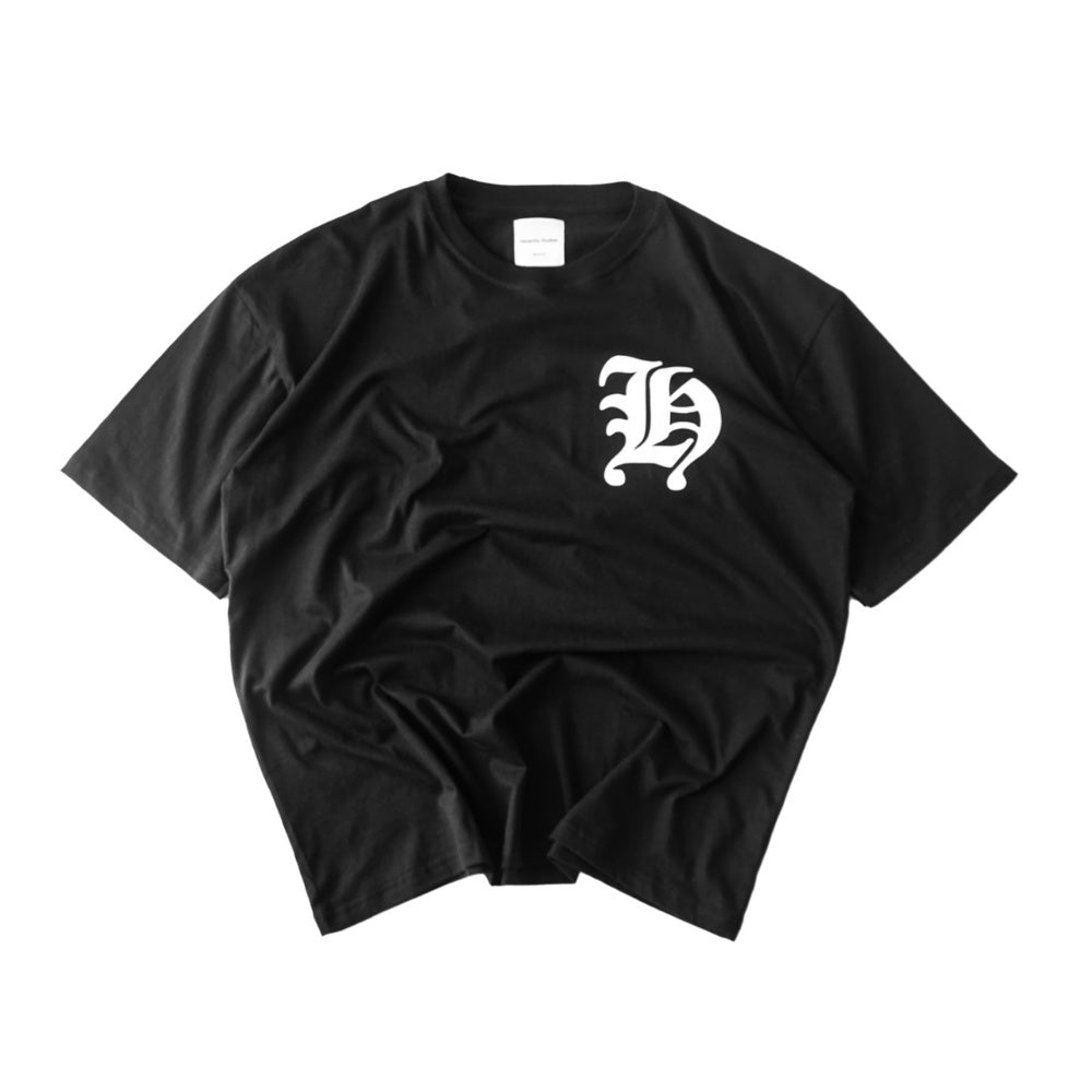 Gothic H Oversized T-Shirt Black