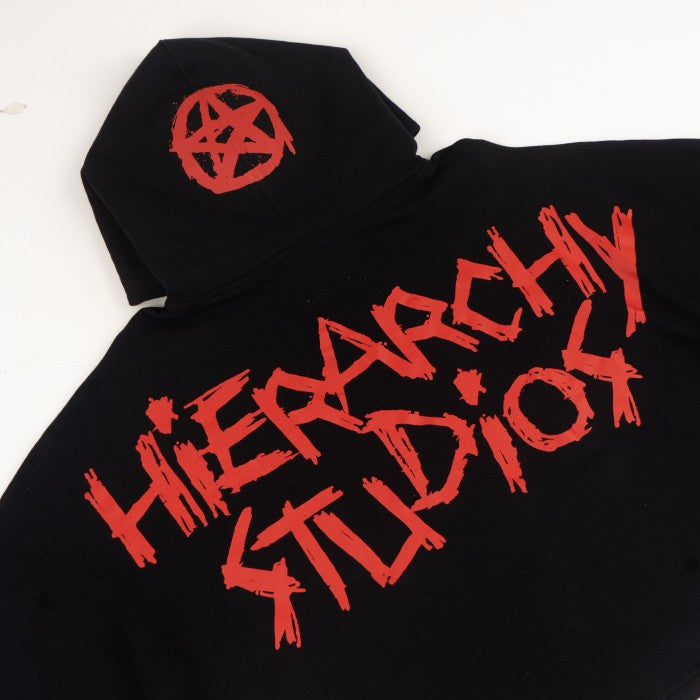 Black Spellcaster Crop Oversized Hoodie