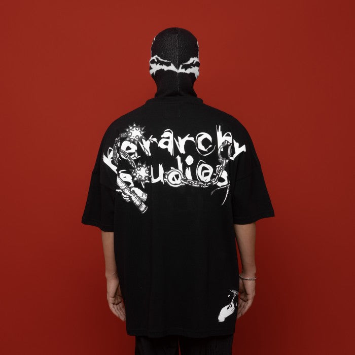 Black Iron Mask Wide Oversized T-Shirt