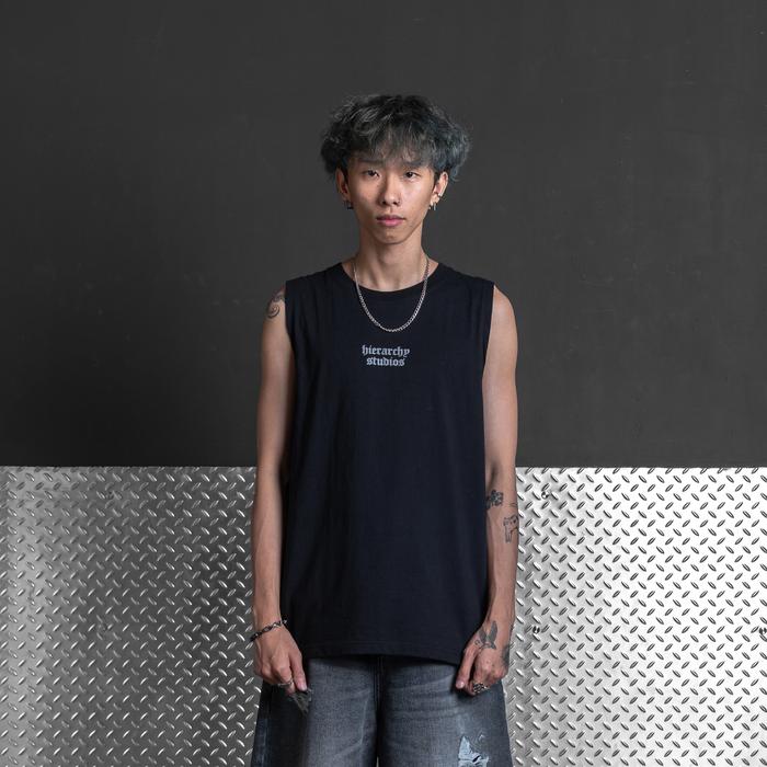 Black Basic Wide Oversized Sleeveless