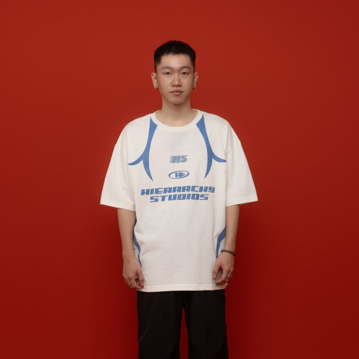 White Crooked Line Oversized T-Shirt