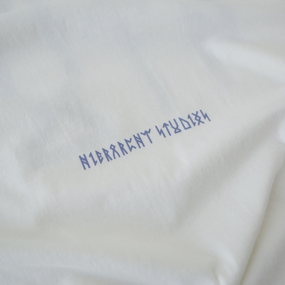 Runic Wide Logo Oversized T-Shirt Broken White