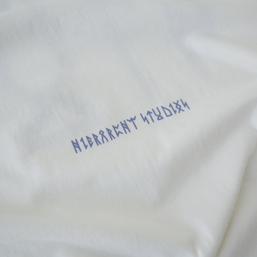 Runic Wide Logo Oversized T-Shirt Broken White