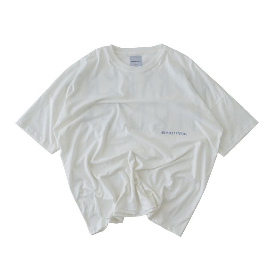 Runic Wide Logo Oversized T-Shirt Broken White