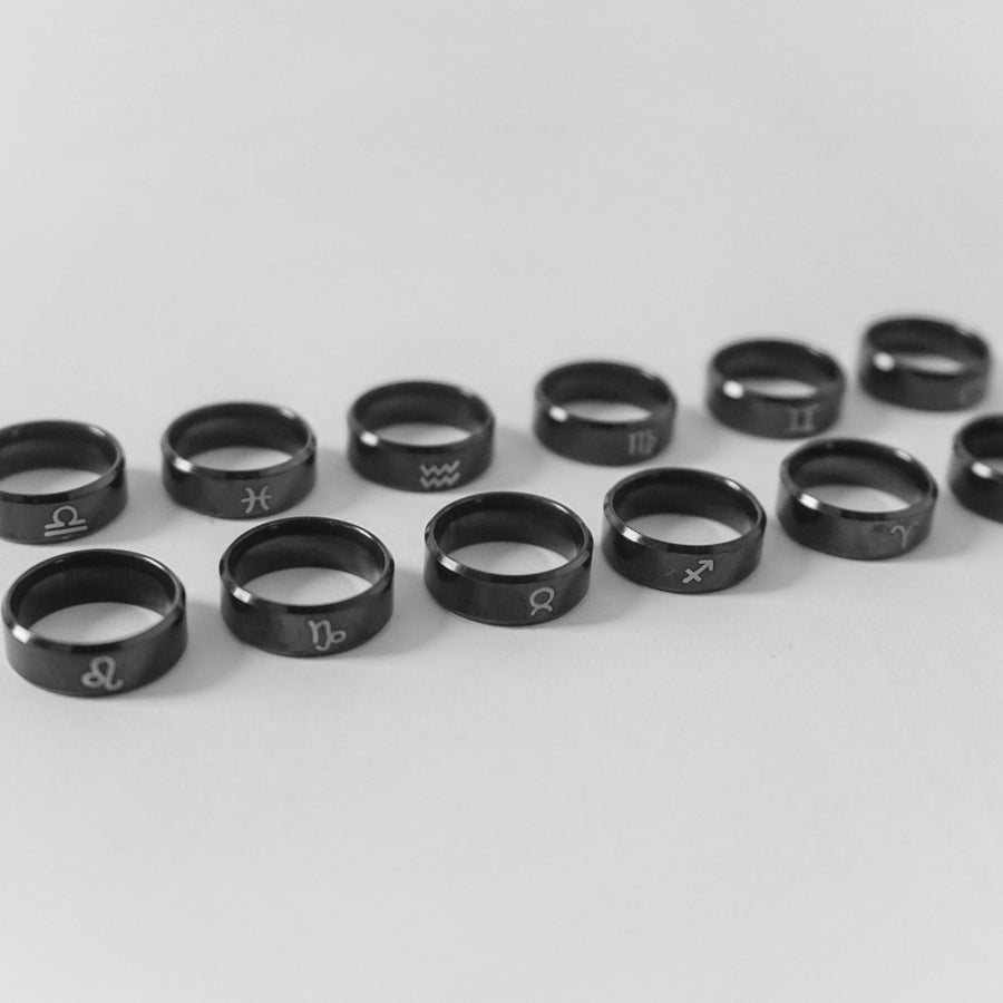 Black Zodiac Ring