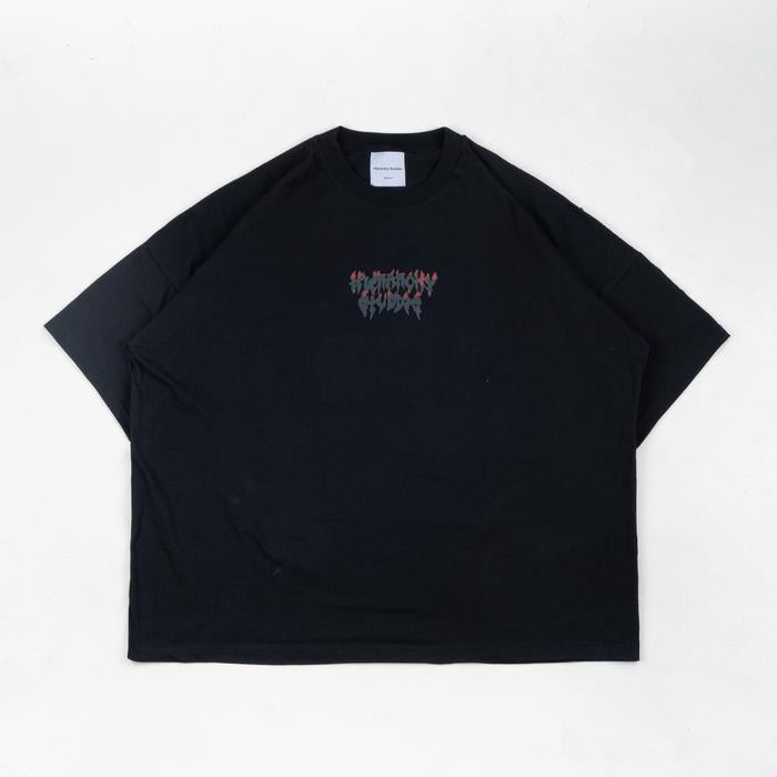 Black Burnout Wide Oversized T-Shirt