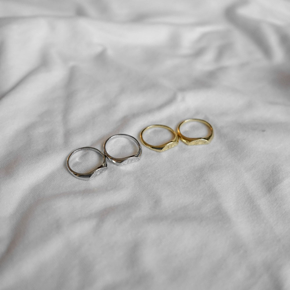 Half Sun Moon Couple Ring