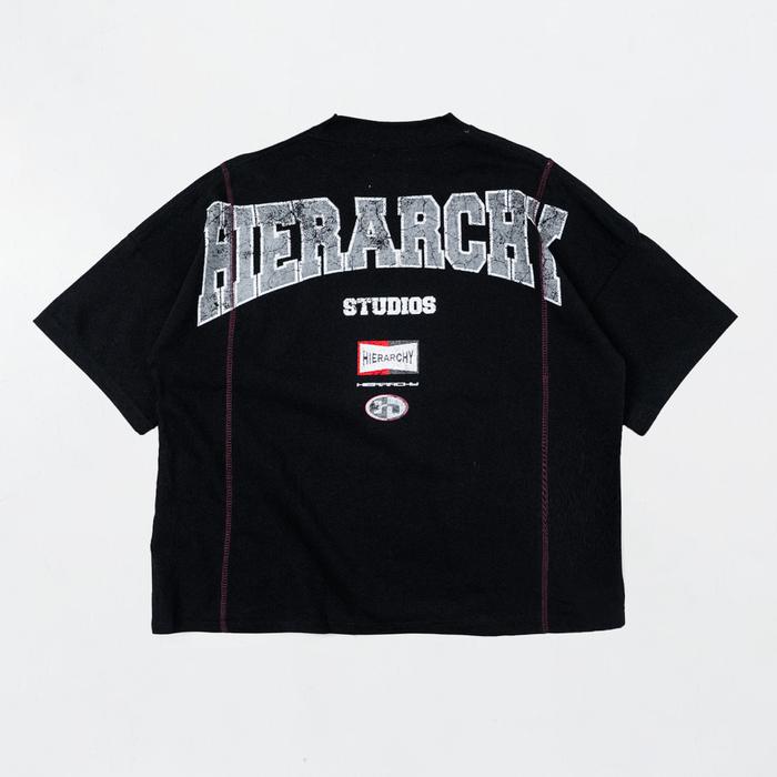 Black Triumph Heavyweight Boxy Wide Oversized T-Shirt