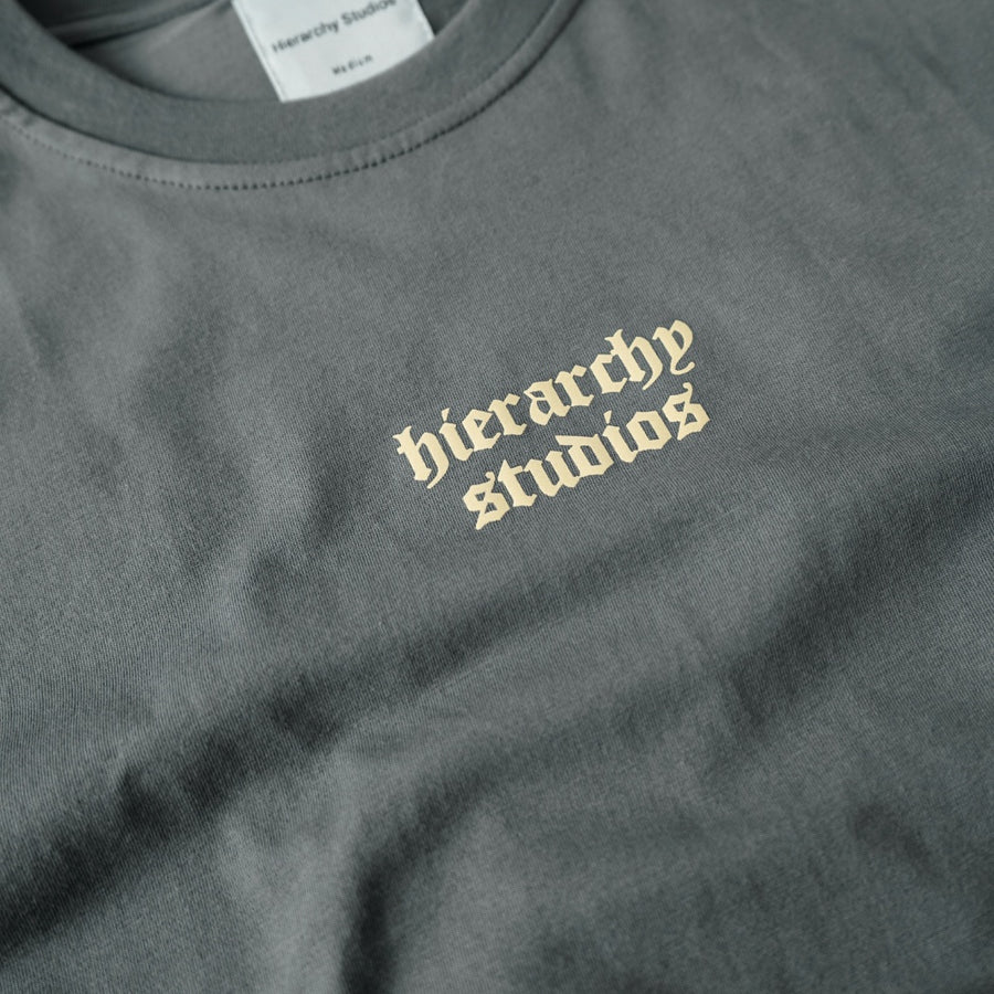 Stone Grey Wide Logo Oversized T-Shirt