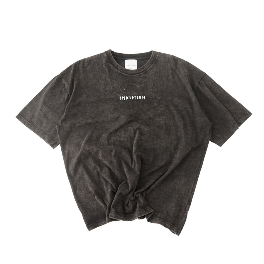 Runic Circle Oversized T-Shirt Washed Black