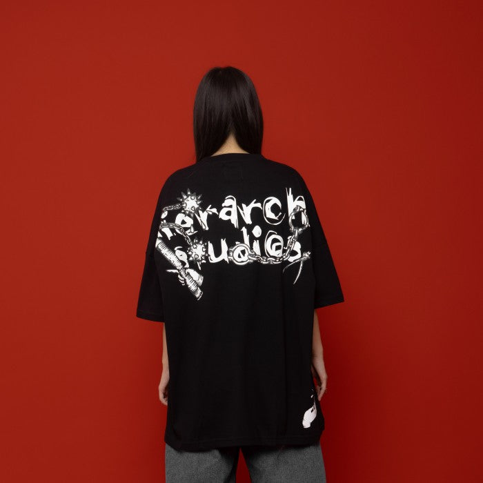 Black Iron Mask Wide Oversized T-Shirt