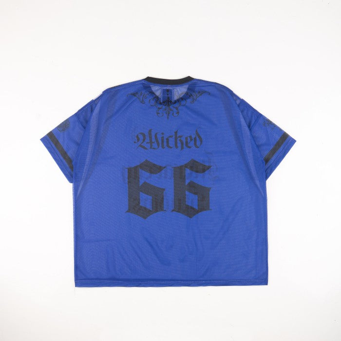 Blue Wicked Wide Oversized Mesh Jersey