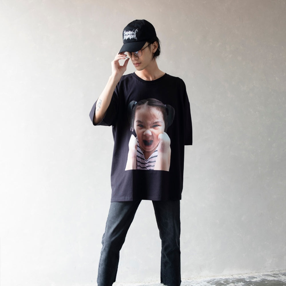 Child Oversized Tee Black