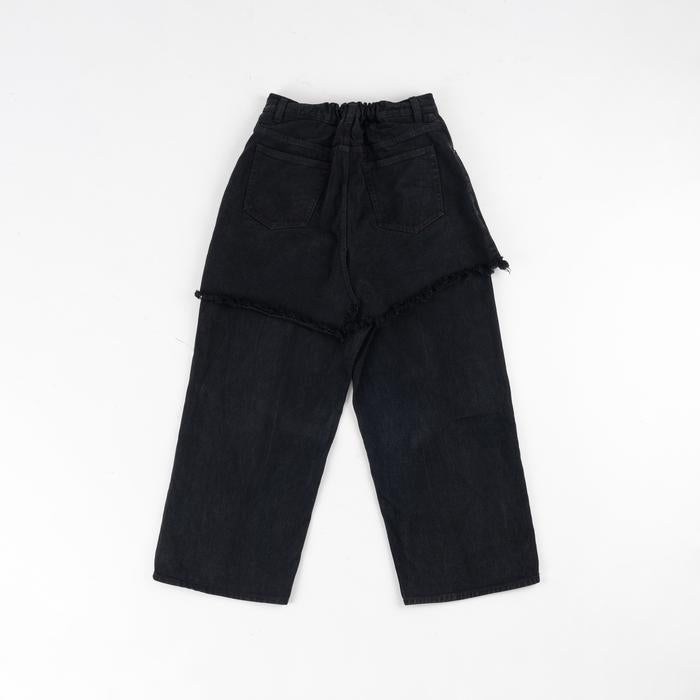 Black Denim Layered Jeans
