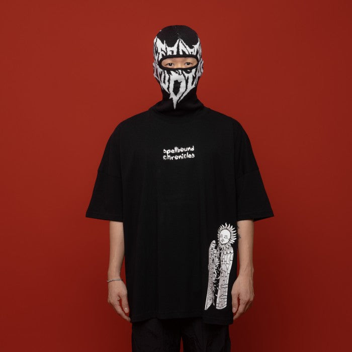 Black Iron Mask Wide Oversized T-Shirt