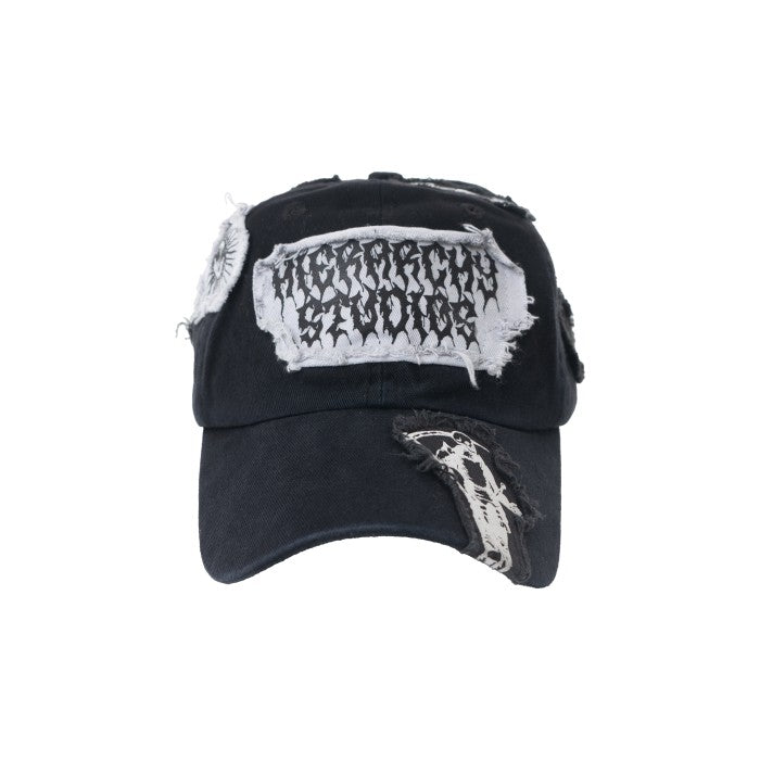Distressed Black Reaper Baseball Cap
